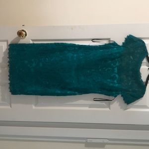 Tadashi teal dress